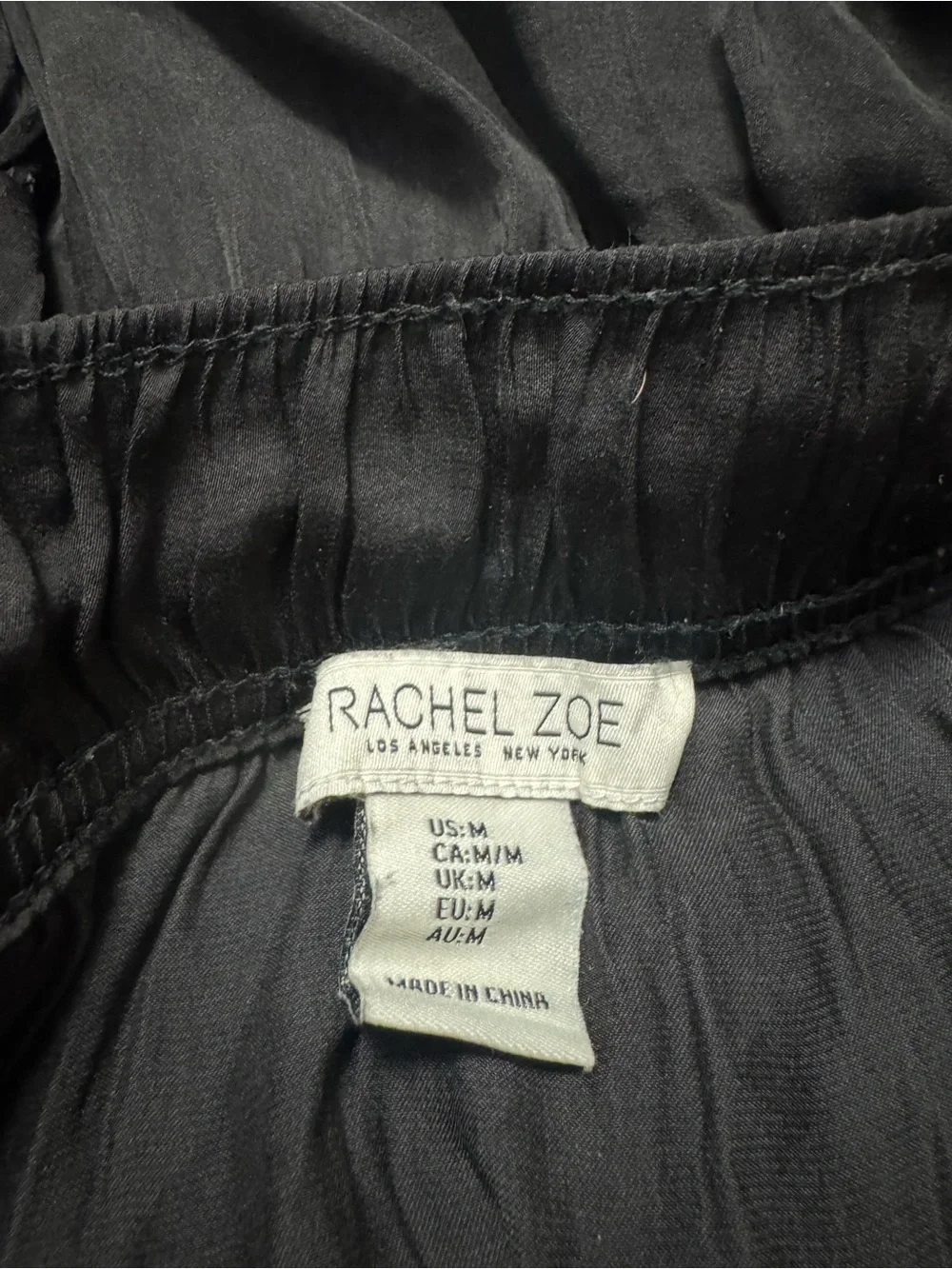 Rachel Zoe Black Tiered Maxi Skirt with Drawstring Waist